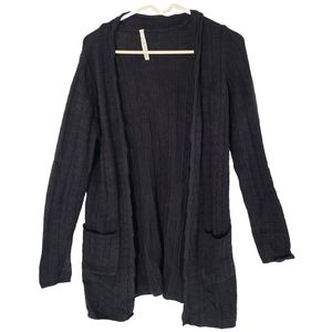 Black knitted cardigan